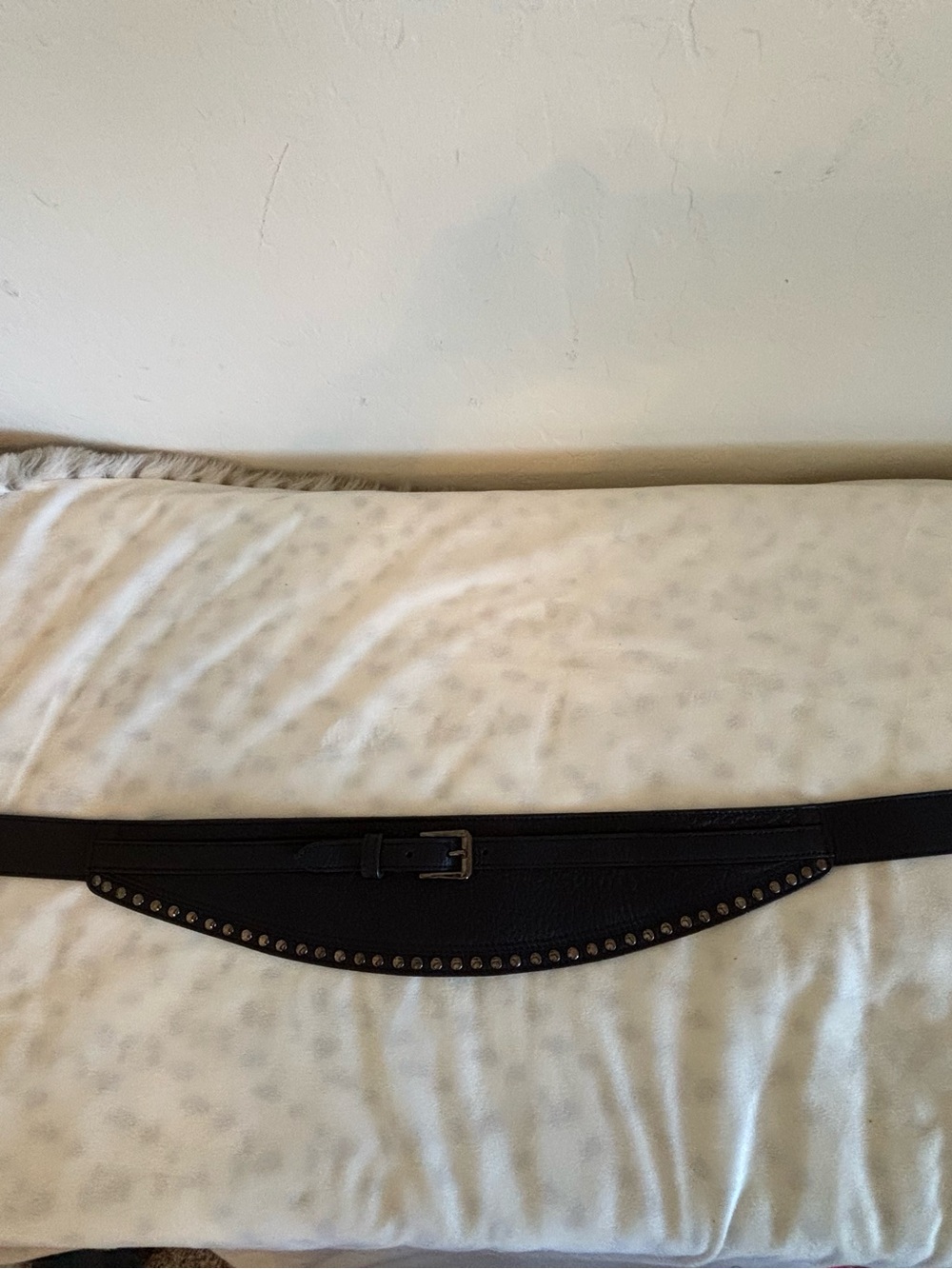 Black Leather belt with studs.
